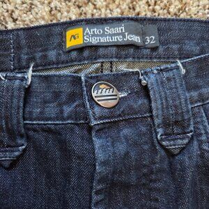 Analog Denim Jeans Arto Saari Men's 32 X 28 Dark Wash Vintage Button Fly‎ Y2K